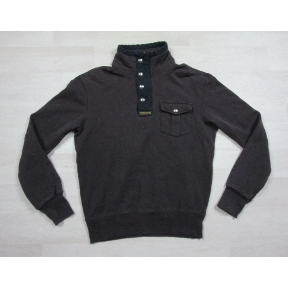 Polo Ralph Lauren Pullover Sweatshirt Men's (S) 1/4 Snap Chest Pocket Preppy